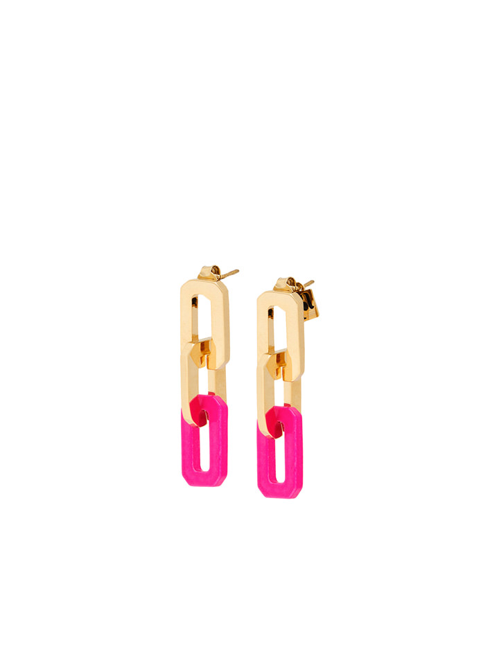 ROSANTICA: Fluo Fucsia Earrings