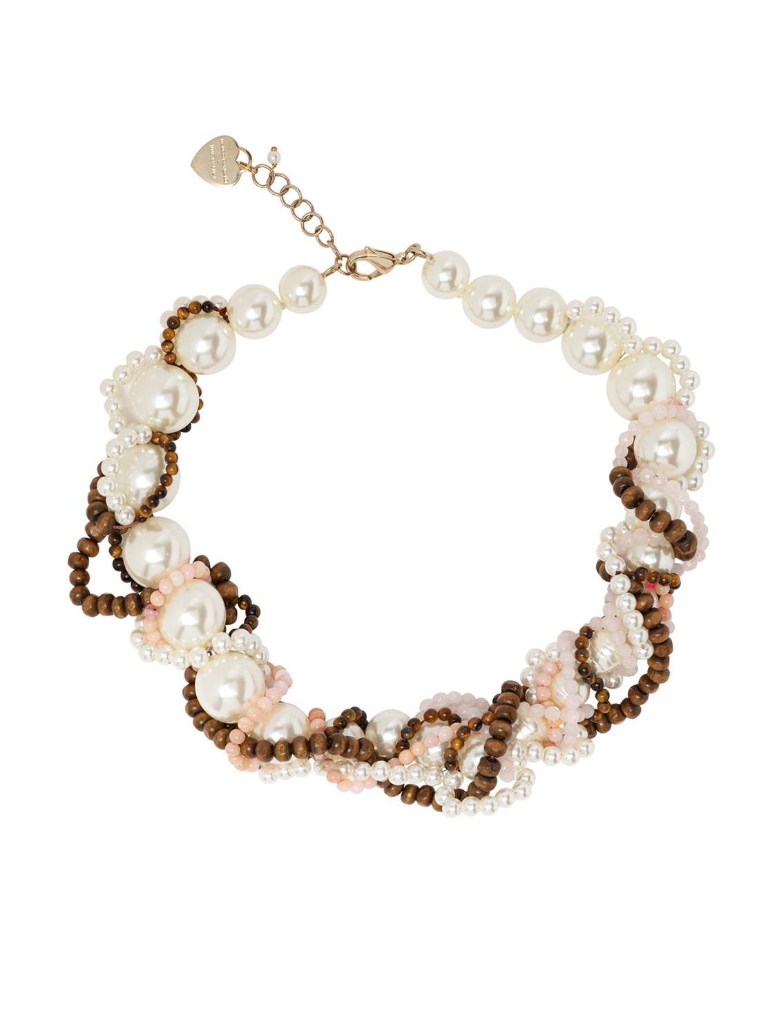 ROSANTICA: Fuji Necklace Pink Brown