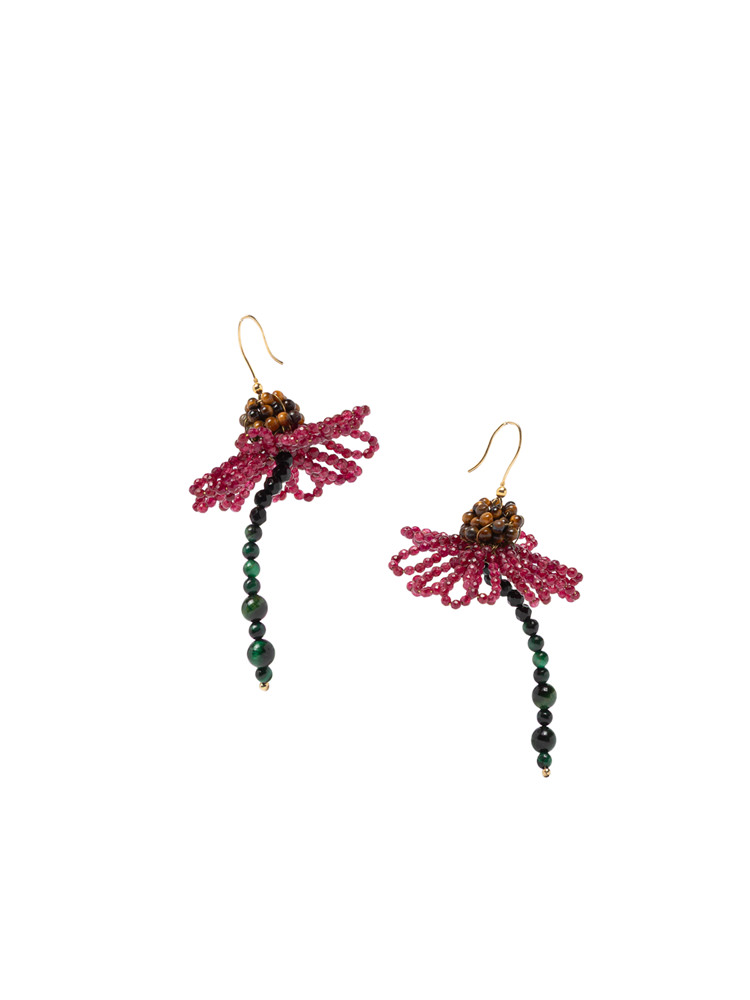 ROSANTICA Sakura Earrings Burgundy