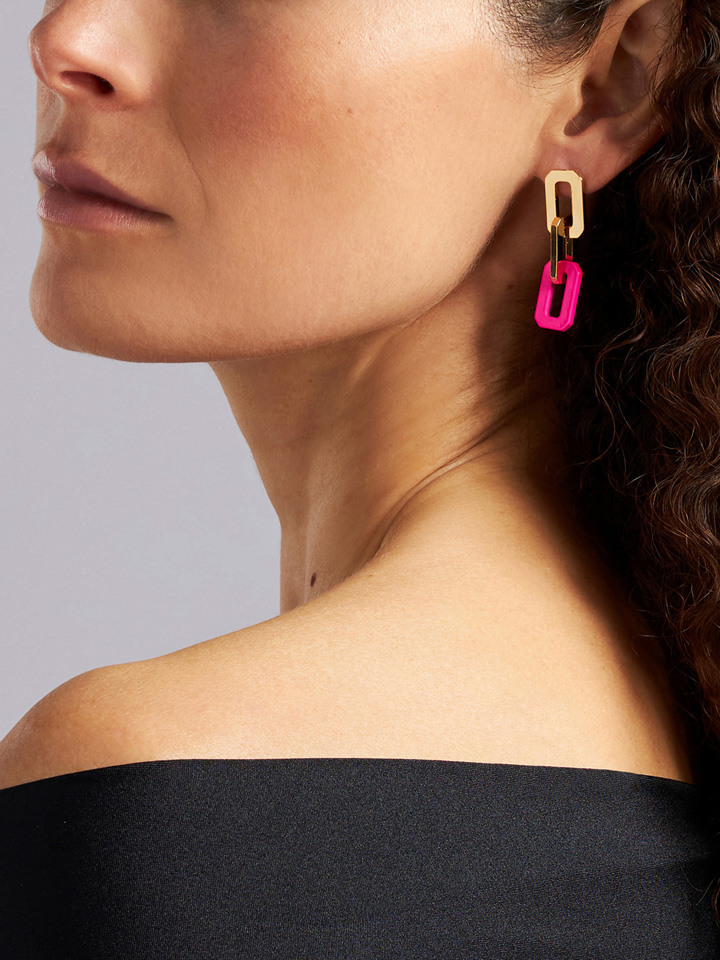 ROSANTICA: Fluo Fucsia Earrings
