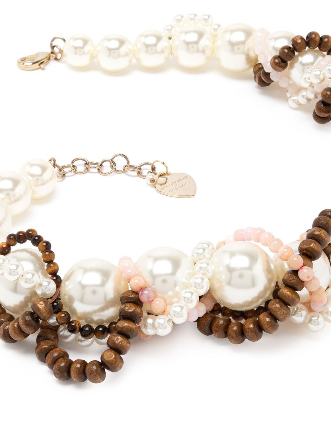 ROSANTICA: Fuji Necklace Pink Brown