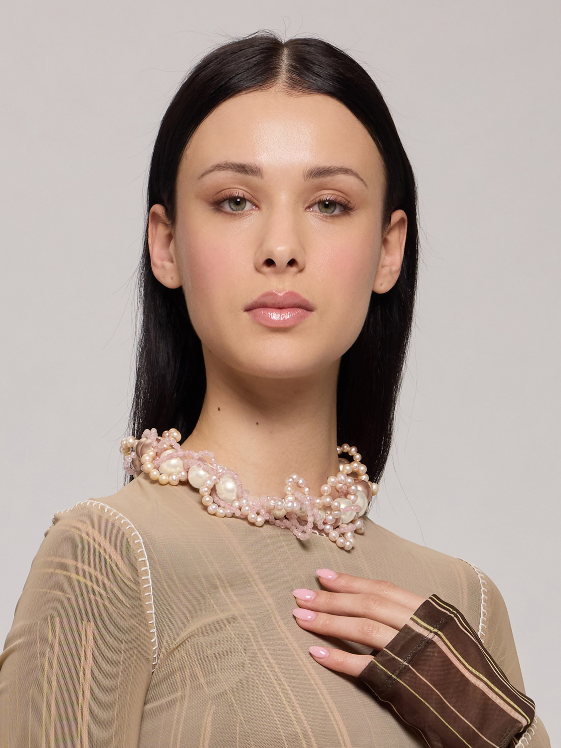ROSANTICA: Fuji Necklace Pink
