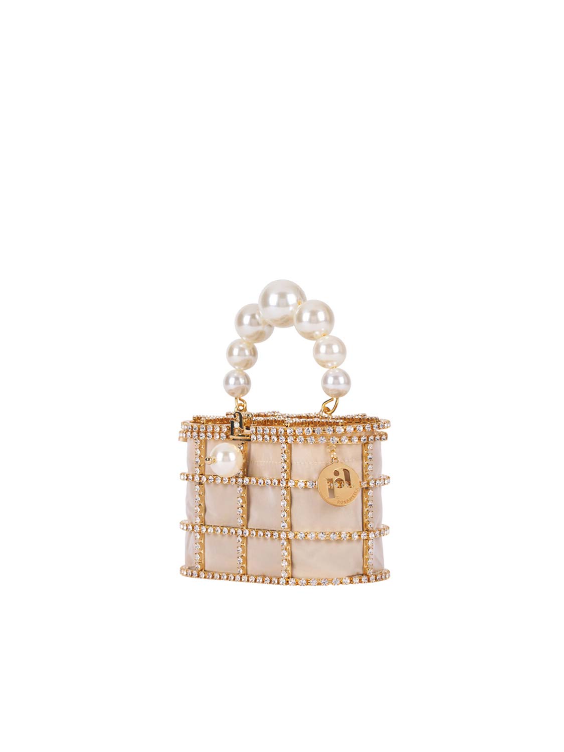 Pearl chain handle and charm for designer bags