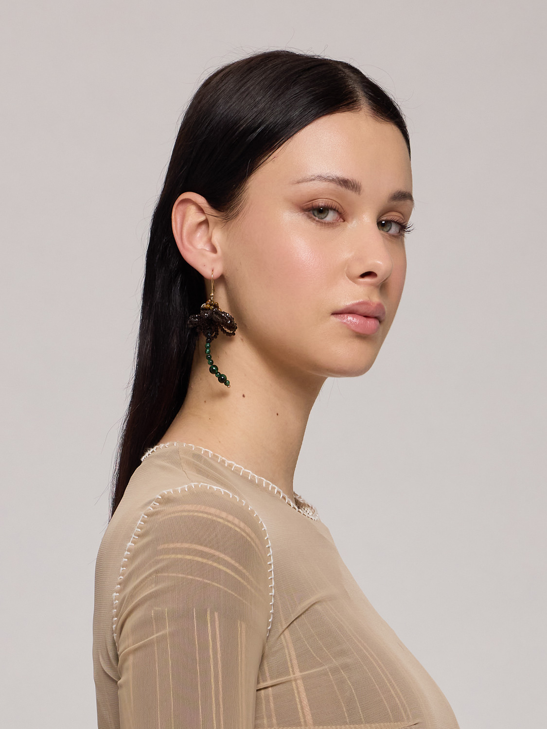 ROSANTICA: Sakura Earrings Brown