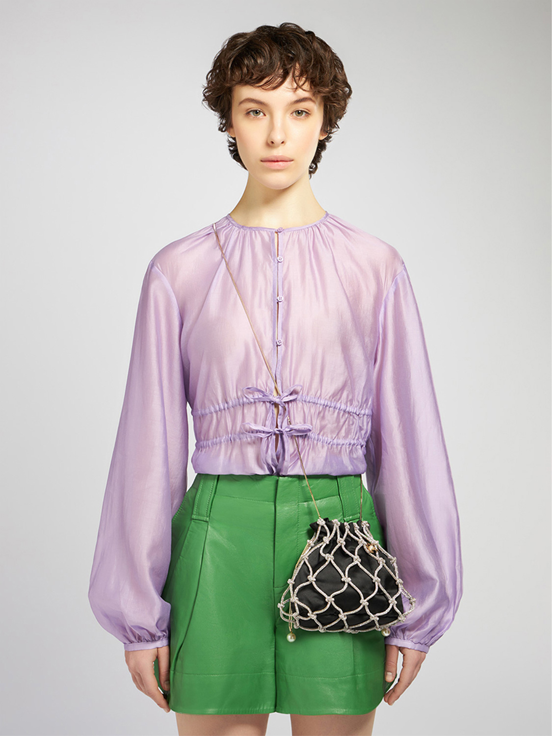 ROSANTICA | Selene Berillo Beaded Flower Crossbody Bag